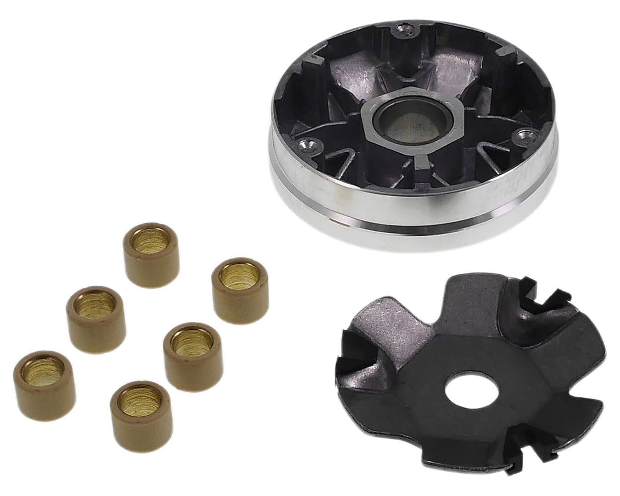 2EXTREME ensemble transmission compatible avec Peugeot Speedfight 1,2,3,4 | Kit compatible avec Peugeot New Vivacity, Speedake; courroie 17,5x765 mm, galets 16x13 mm, 4,70 g, variateur et joue fixe.