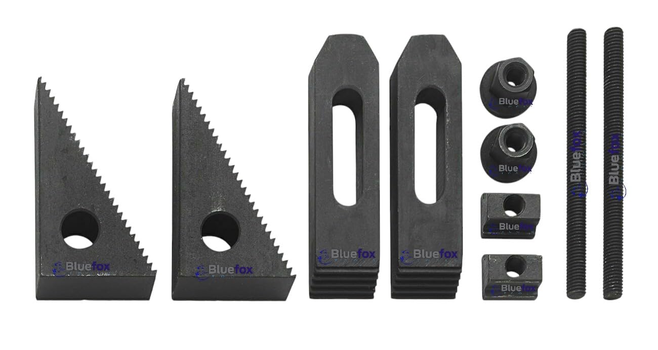Machinist Clamping Kit, 8-Piece Step Block and T-Slot Clamp Set, Steel