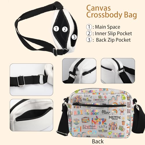 WCGXKO RBT Registered Behavior Technician Gift Behavior Specialist Zipper Canvas Crossbody Bag3