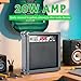 LUCKWBW Electric Guitar Amp 20 Watt Amplifier Portable Amp with Headphone Input Gain Powe Including Professional Noise Reduction Cable (Black)
