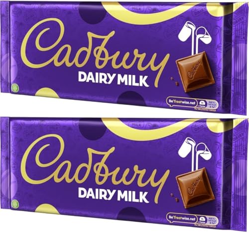 2 x Cadbury Dairy Milk Chocolate Bar Large 360g | Premium Milk Chocolate Gift Pack for Someone Special | Smooth & Creamy Classic Cadbury Chocolate Share Size Big Bar for Gifting on all Ocassions