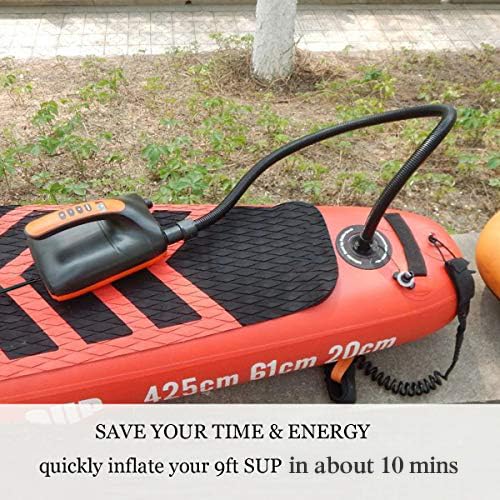 20Psi High Pressure Sup Electric Air Pump,Dual Stage Inflation Paddle Board Pump For Inflatable Stand Up Paddle Boards, Boats,Kayak,12V Dc Car Connector #TOP5