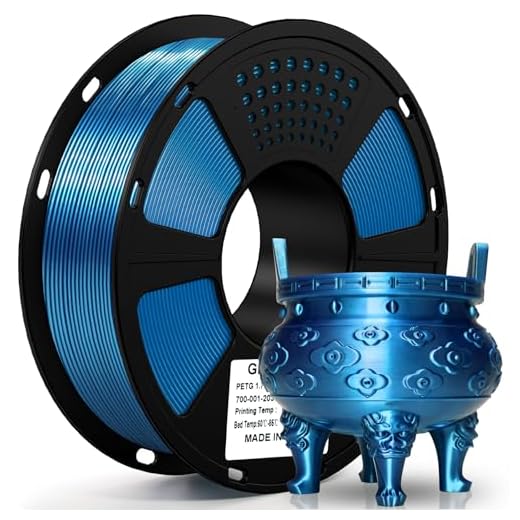 ⚡ Geeetech PETG Filament 1.75mm Metallic Blue, 1kg Spool Upgraded High-Strength 3D Printer Filament, Metallic Shimmer, Glossy Finish, ±0.02mm Precision, Fits Most FDM Printers