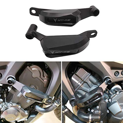 Couvercle coulissant de cadre de protection moteur Yamaha MT-09 FZ-09 2014-2020 en aluminium noir