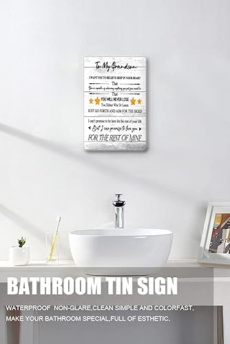 Miniatura 4 de Zomyto Letrero creativo de hojalata con texto en inglés To My Grandson, regalo para nieto de parte de la abuela y abuelo, regalos para cumpleaños,