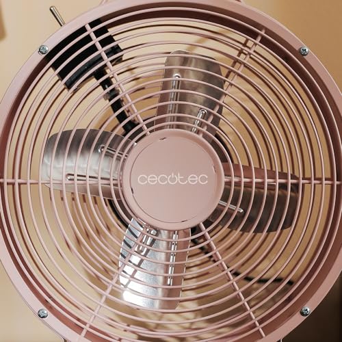 Miniatura 6 de Cecotec Ventilador De Sobremesa Energysilence 400 Retrodesk Pink. 25w De Potencia, 8 Pulgadas, 4 Aspas Aerodinámicas, Diseño Minimalista, 2 Velocidades, Robusta Y Base Estable
