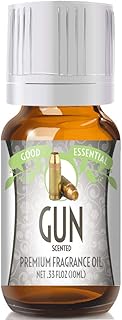 Good Essential Professional Gun Fragrance Oil 10ml (0.33 fl oz) Candle Fragrance Oil for Diffuser, Soaps, Lotions, Perfume, Soap Making