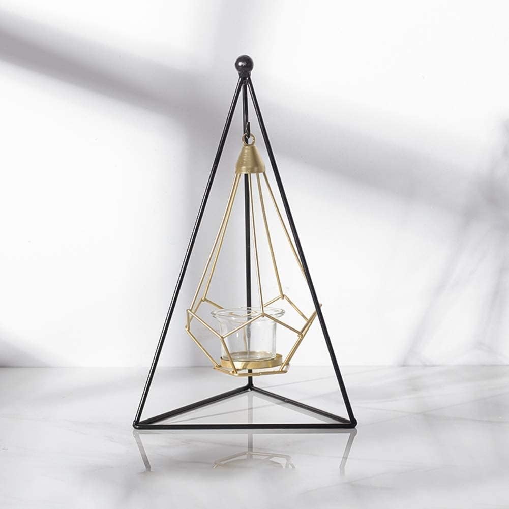 Bandeja geométrica de metal para velas, resistente al calor, soporte dorado para decoración del hogar, centro de mesa moderno, diseño elegante para bodas y eventos