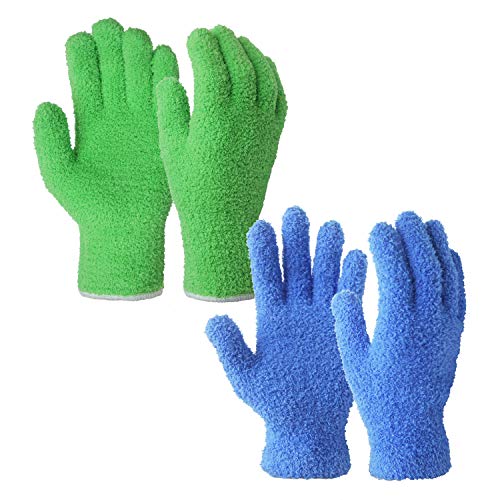 EvridWear Microfiber Auto Dusting Cleaning Gloves for Cars and Trucks, Dust Cleaning Gloves