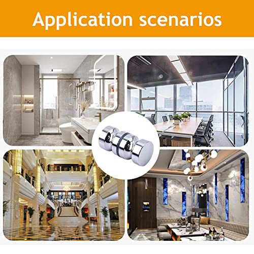 Rakiuty Duschtürknauf,Dusche Tür Doppel Knopf,Duschtürgriffe Beidseitig,Türknopf Duschtürgriff, Dusche Tür Doppel Knopf,Duschtürgriffe,Dusch-Glastürgriffe Badezimmer Duschtürknauf