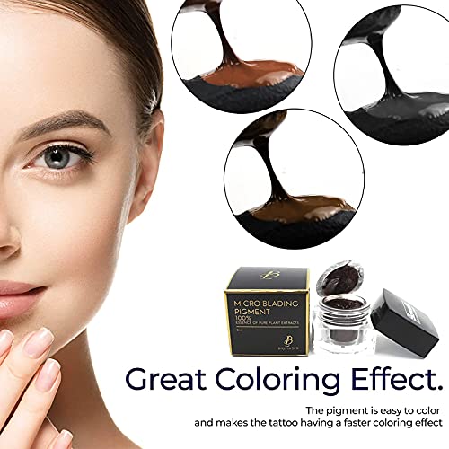 Biomaser Eyebrow Pigment Microblading Makeup Pigment Tattoo Ink For Microblading Microshading Tattoo (Black Brown) #TOP1