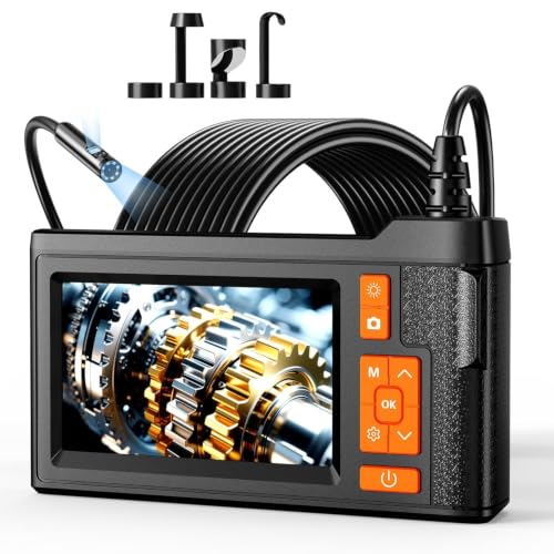 Cámara de Inspección Borescopio de Doble Lente GinoCaco NES432 con Pantalla HD 4.3" y Video 1080P
