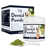 Hokdi Store Dog Breath Freshener Dental Powder–Teeth Cleaning Powder for Dogs with Probiotics & Herbs–Plaque & Tartar Remover, Fresh Breath Remedy & Oral Care-Bacon Flavor-75 Scoops (Pack of 1)