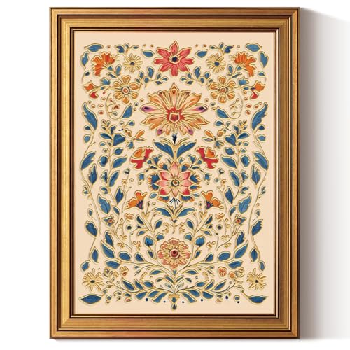InSimSea Gold Framed Canvas Prints Wall Art, 3D Embossed Vintage