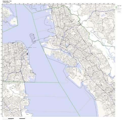 Alameda, CA ZIP Code Map Laminated: Amazon.com: Office Products