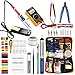 Żelazka lutownicza z multimetrem cyfrowym, Pancellent 60 W regulowane narzędzie do spawania temperatury, 328 szt. rurki termokurczliwej, śrubokręty 30 w 1, 5 szt. końcówek lutowniczych, przyssawka do lutowania, przecinarka do drutu, pęseta