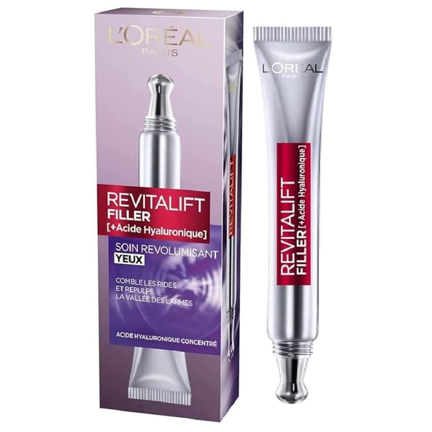 Immagine del prodotto L'Oréal Paris Contorno Occhi Revitalift Filler, Azione Antirughe Rivolumizzante con Acido Ialuronico Concentrato, 15 ml