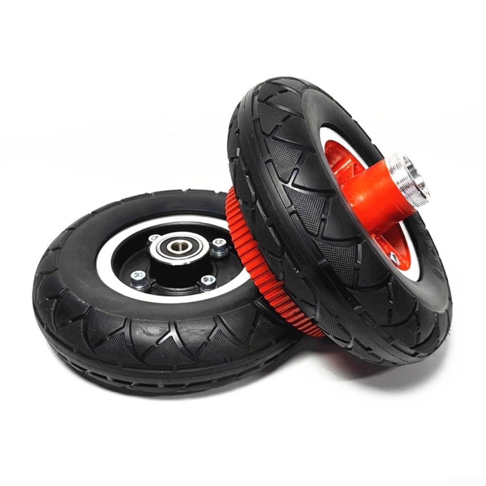 Rueda trasera de 8 pulgadas accionada por correa para scooter eléctrico de 200 x 50, neumático de goma sólida con borde de aleación de aluminio, compatibilidad de eje de 10 mm para un desplazamiento