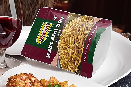 Image of Samrat | Ratlami Sev Bhujia Hot Slims Magic of Spicy & Crispy Taste in Flavorful Namkeen Snacks | Ghar Jaisi Hi Namkeen | (Pack of 2 (2 x 1.K.g))