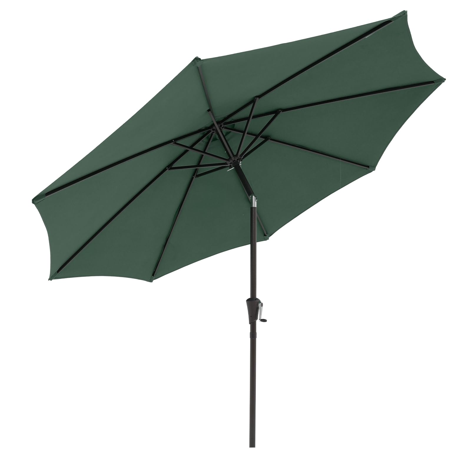 COBANA Patio Umbrella, Outdoor Table Umbrella of 9-Feet with 8 Ribs and Push Button Tilt and Crank, Dark Green : Patio, Lawn & Garden