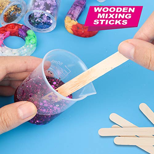 36 Pcs Resin Mixing Cups, Leobro 12Pcs 100Ml Plastic Measuring Cups For Resin, 24Pcs 50Ml Paint Epoxy Resin Mixing Cups, With Craft Sticks, Beaker, Liquid Measuring Cups, Graduation Epoxy Resin Cups #TOP4