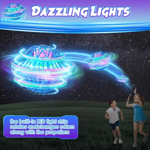 Lovchil Fliegender Ball, 2025 Magisches 360° Fliegender Ball Für Kinder Langlebiges Flying Balls Drohne Mit LED Einfache Steuerung Hover Balls Spielzeug Geschenke für 6-12 Jahre