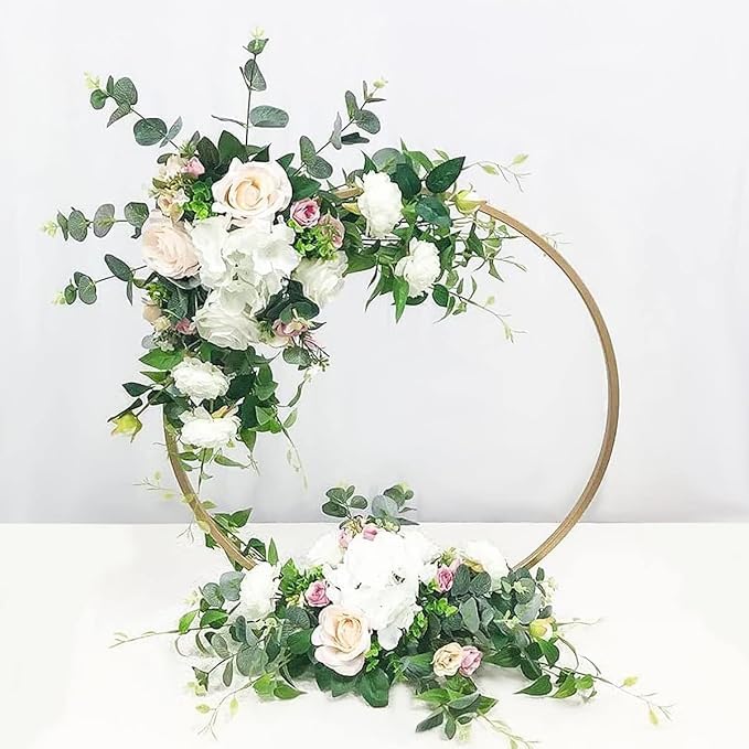 Image of Metal Round Stand Gold Colour Big Stand Golden Metal Stand for Resin Clock, Resin Frame, Resin Coaster, Home Decoration (12 Inch)