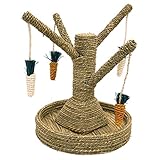 40 x 33 cm de ancho. Rosewood Small - Juguete para Conejos Mascota, diseño de árbol con Zanahorias Colgantes