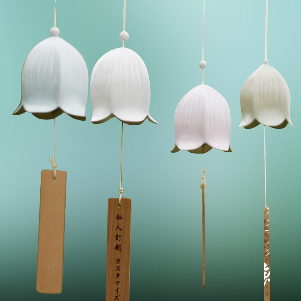 Amazon.com : Ceramic Japanese Wind Chime, Pottery Flower Bell Ring