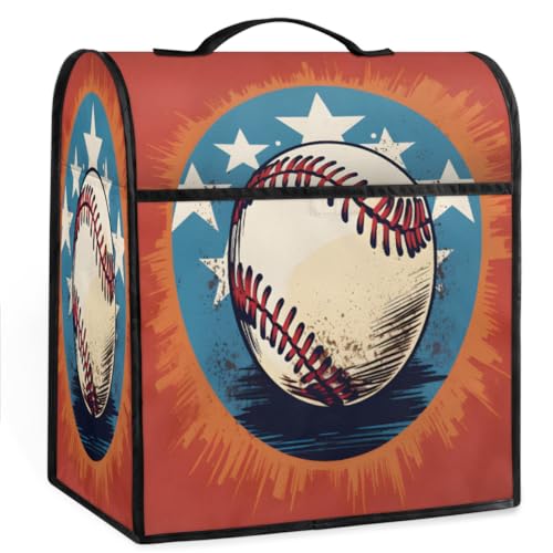 Coffee Maker Cover Sports Baseball Pattern Kitchen Appliance Covers Small Appliance Covers Blender Cover Juicer Cover Dust Covers for Kitchen Appliances with Top Handle and Pockets,Washable,C786