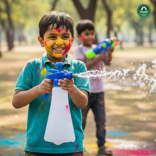Image of TrustBasket Pressure Sprayer (1 Liter) | Water Balloon Pumping Pressure Pichkari | Holi Gun for Kids | Plant Spray Bottle for Garden |