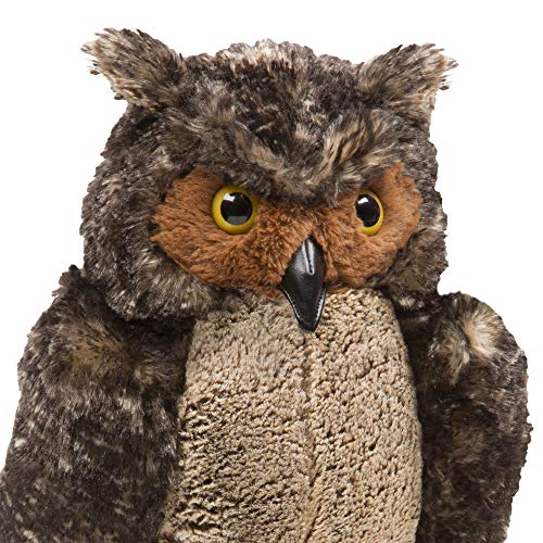 Melissa & Doug Giant Owl - Lifelike Stuffed Animal (17 inches tall) , Brown - Image 4