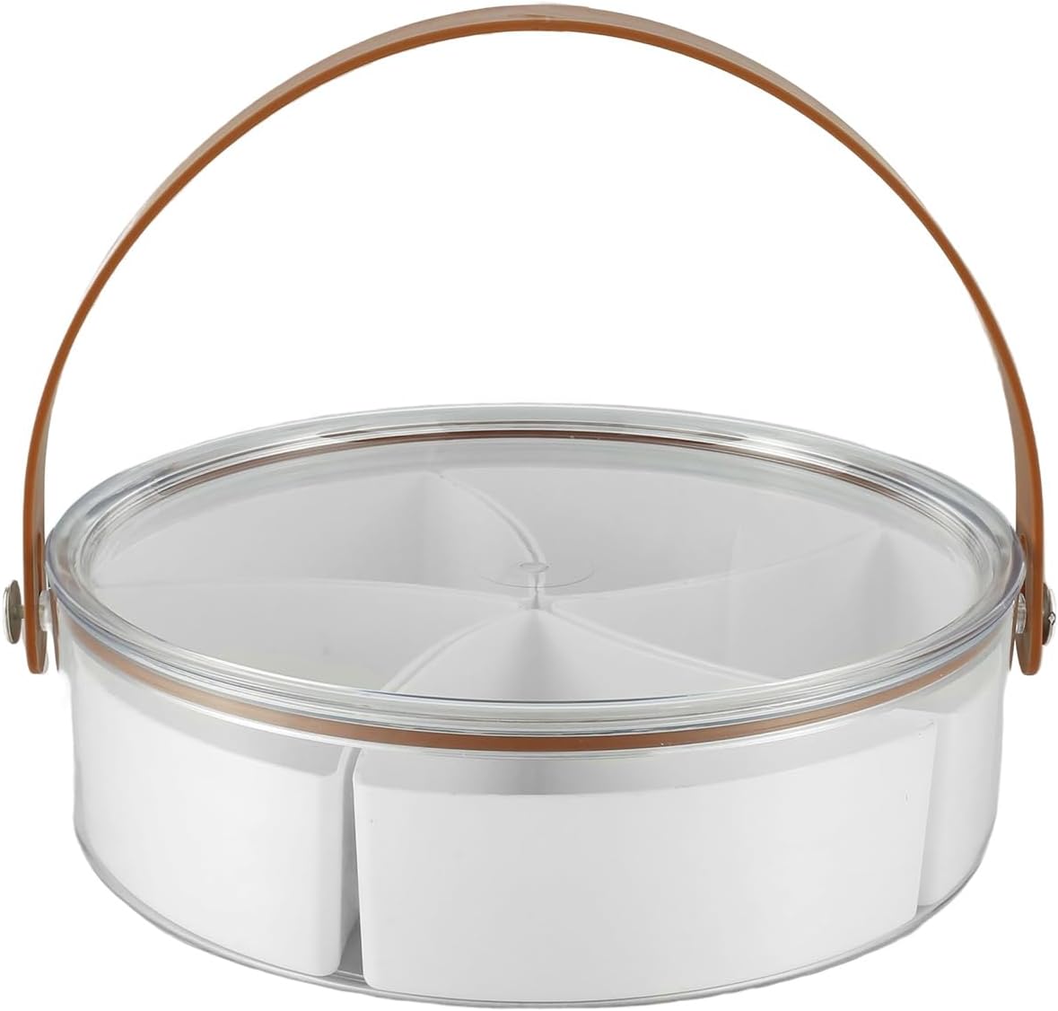 Divided Serving Tray with Lid Portable Food Storage Containers with