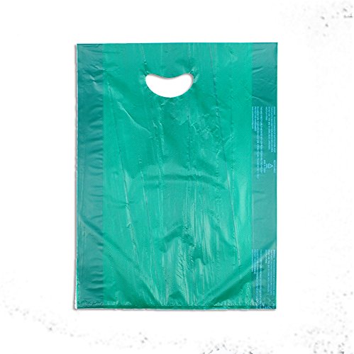 LK Packaging 12 x 3 x 18 0.7 mil Teal Green HDPE Merchandise Bag w/Die Cut Handle, 500/CS