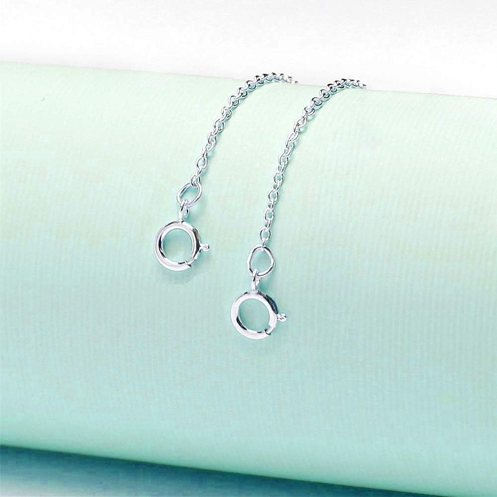 AOBOCO 925 Sterling Silver Chain Extenders for Necklace Bracelet with Gift Box