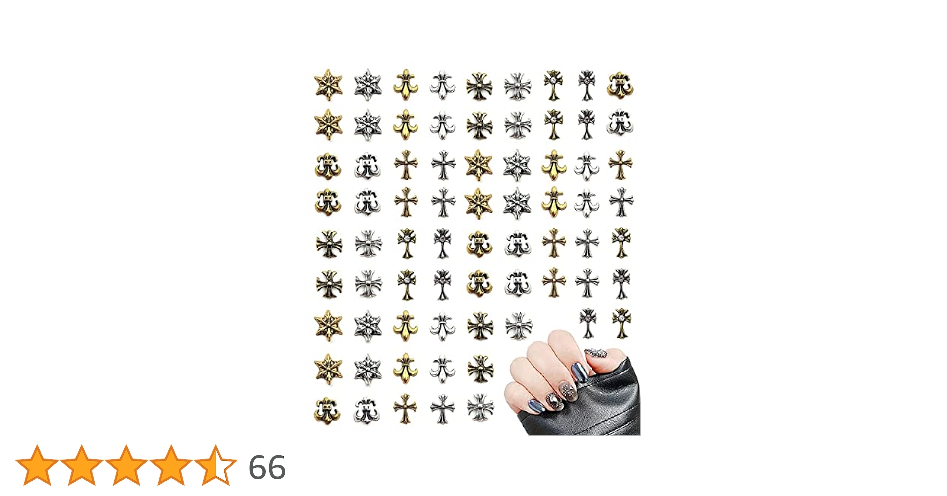 Amazon | 72個のパンクネイルアートチャームヴィンテージ