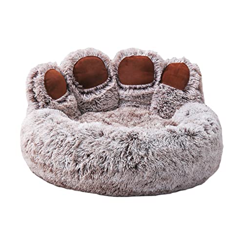Cuccia per cani in peluche a forma di zampa di orso per cani e gatti carino morbido cestino per cani
