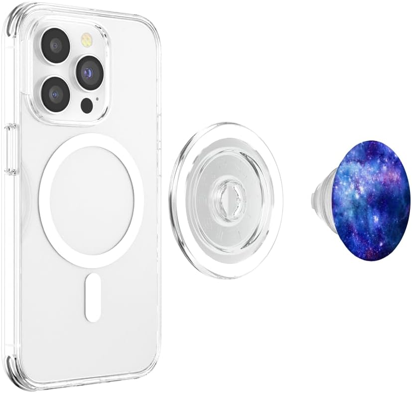 Space Pop Socket Galaxy Nebula Blue White Purple PopSockets PopGrip for MagSafe
