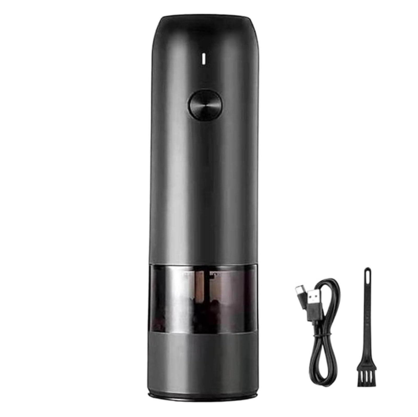 Młynek Do Pieprzu I Soli Zestaw Elektrycznego Młynka Do Soli I Pieprzu, Ładowany Przez USB, Z Diodą LED, Obsługa Jedną Ręką Młynków Do Przypraw(Black,2pcs)