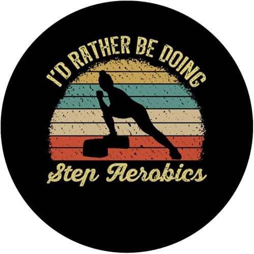 Miniatura 3 de Step Aerobics Instructor Retro Vintage Dance Workout Fitness PopSockets Swappable PopGrip