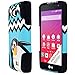 3 items Combo: ITUFFY(TM) LCD Screen Protector Film + Stylus Pen + 2tone Design Dual Layer KickStand Tuff Impact Armor Hybrid Soft Rubber Silicone Cover Hard Snap On Plastic Case for LG F60 / 1st Gen. LG TRIBUTE LS660 / LG Transpyre VS810 (Blue Chevron Cartoon Penguin - Black)