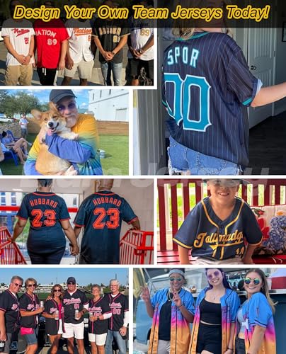 Camiseta de béisbol a rayas personalizada para mujeres, hombres y niños, con nombre, número y logo bordados, camiseta deportiva de béisbol miniatura 5