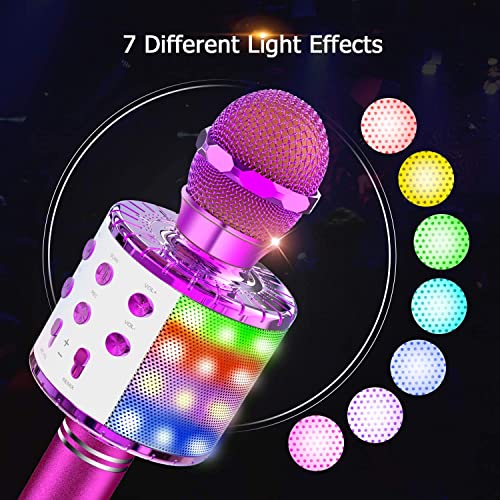 SunTop Wireless Karaoke Microfoon Bluetooth Handheld Portable Speaker huis KTV-speler met Dancing LED verlichting Opname… - Image 7