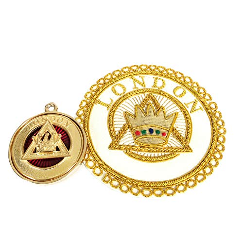 Masonic RA Chapter London tablier et collier anti-plis pour cérémonies impeccables