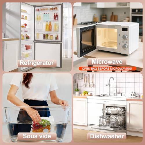 image for AOSKI Reusable Vacuum Sealer Bags for Food: 20Pcs BPA-Free Vacuum Seal