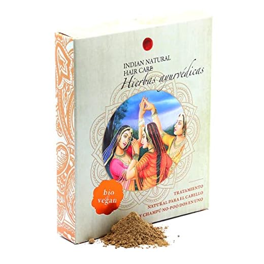Hierbas ayurvédicas - Tratamiento natural para el cabello y champú dos en uno - 200g - En polvo