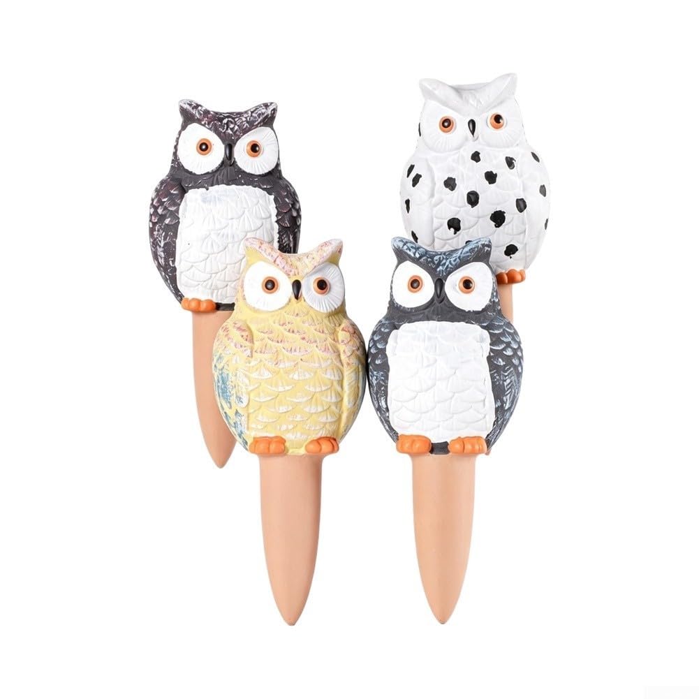 Terracotta Plant Watering Spikes Owl Shaped Automatic Plant Waterer Slow