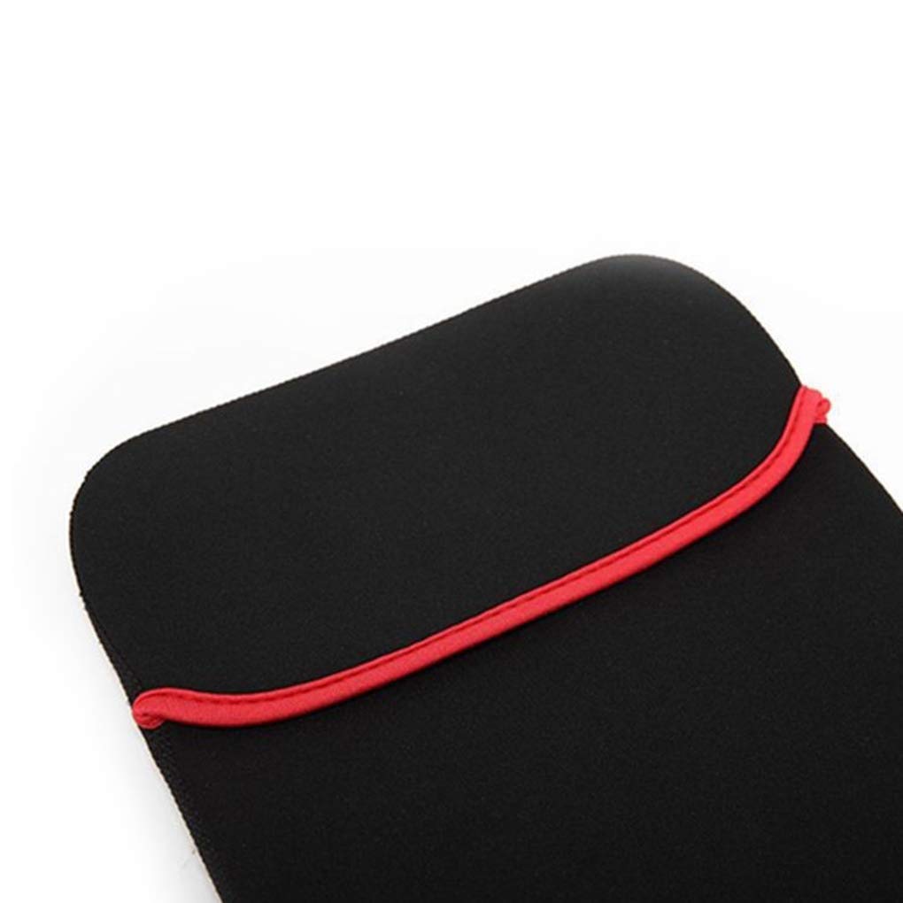 Juego de 10 bolsas de almacenamiento de neopreno grueso impermeable para portátil, 26 x 35 cm, color negro