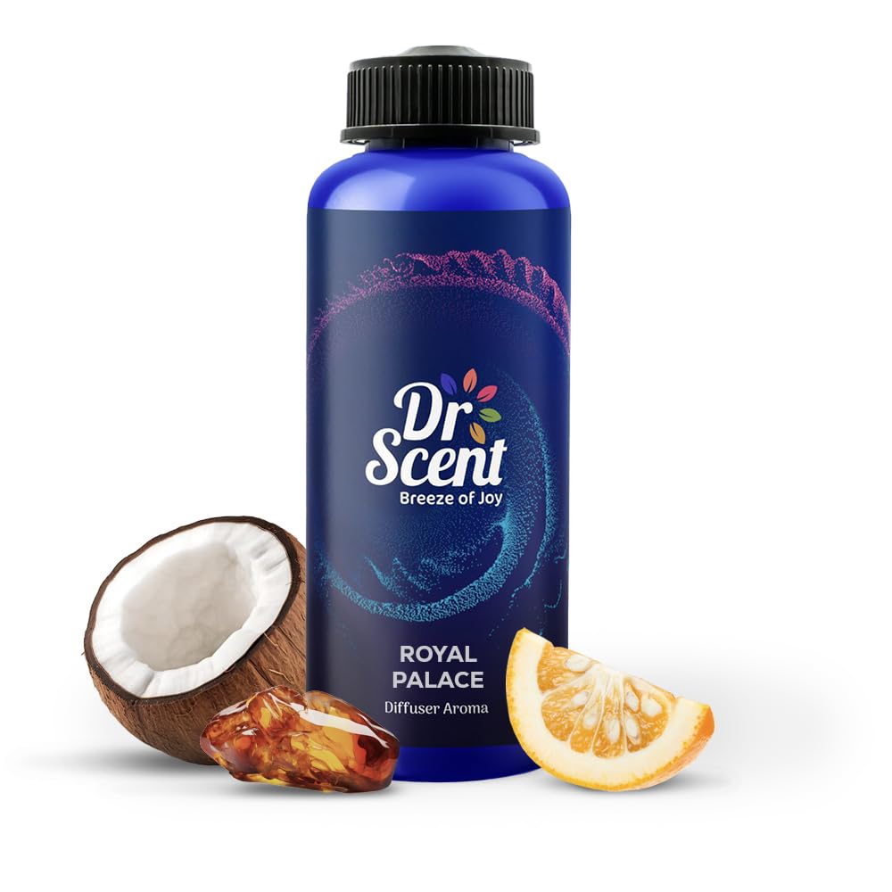 Dr Scent Diffuser Aroma Oil - Royal Palace - Brazilian Orange (Top), Narcotique, (Middle) Cashmere, Coconut Flesh, (Base) Amber and Musk Notes (500ml)