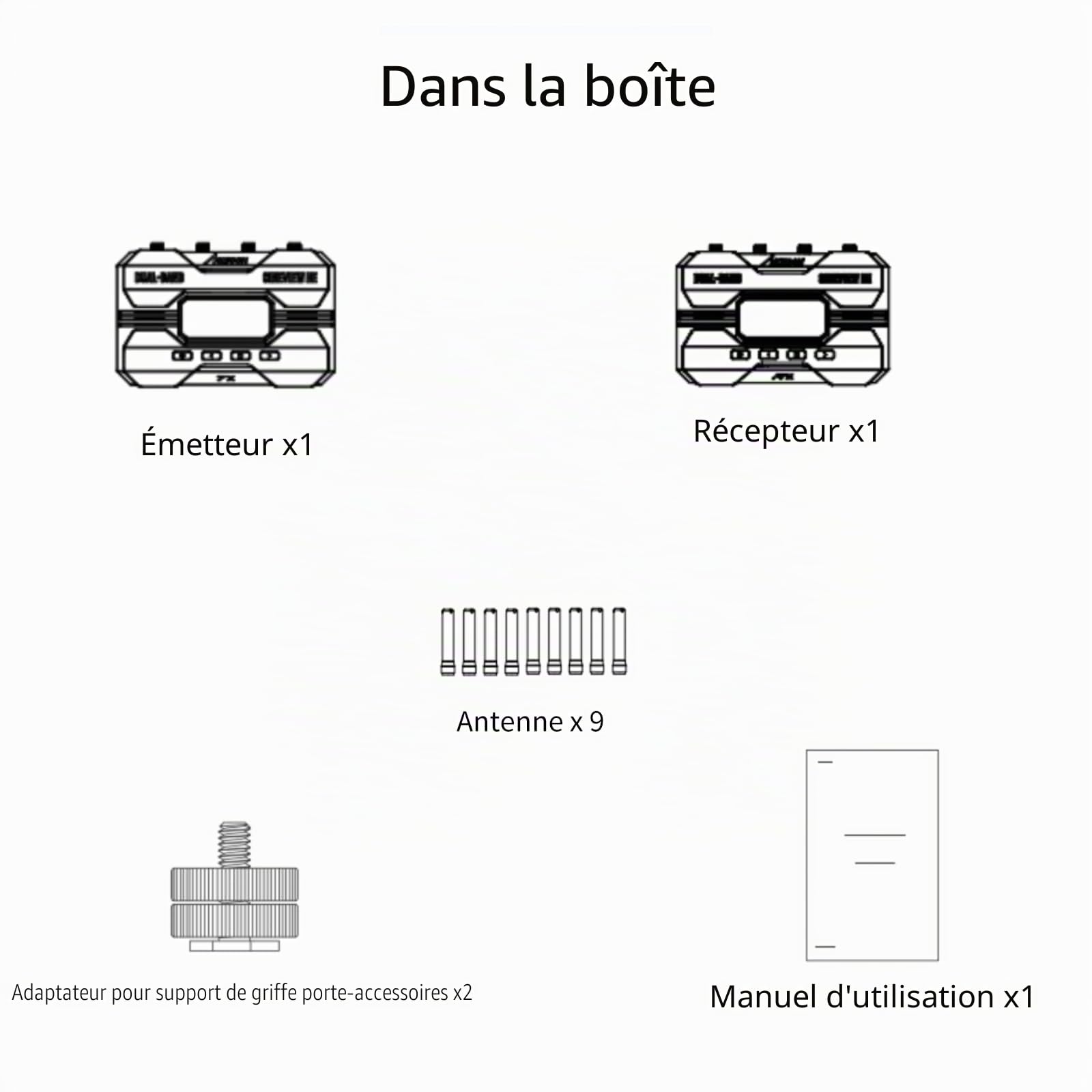 Accsoon CineView HE Système d'émetteur et de récepteur sans Fil HDMI Double Bande 2.4GHz 5GHz 1200pieds / 350m, 0.06s Commande de caméra HD iOS Android pour TIK-Tok Youtube en Direct.